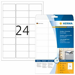 Elysees Paris Herma 9532 Étiquettes film adhésif outdoor 63,5 x 33,9 A4 LaserCopy 240 pièces Blanc 