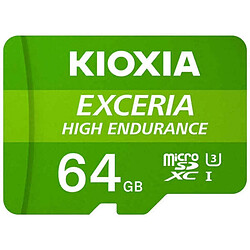 Avis Carte Mémoire Micro SD avec Adaptateur Kioxia Exceria High Endurance Cours 10 UHS-I U3 Vert