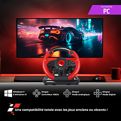 Spirit Of Gamers Pack Volant PC + Pédalier RACE WHEEL PRO 1