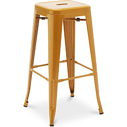 ICONIK INTERIOR Tabouret de bar - Design industriel - 76cm - Nouvelle édition- Stylix Doré 