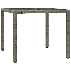 Acheter Maison Chic Ensemble à manger d'extérieur 5 pcs avec coussins,Salon de jardin gris résine tressée -GKD654037