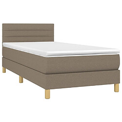 Avis Sommier à lattes LED,Cadre à lattes de lit avec matelas pour Adulte Taupe 80x200 cm Tissu -MN32998