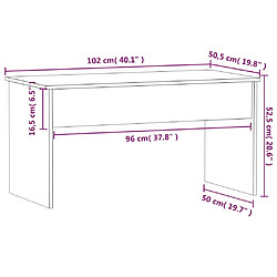 vidaXL Table basse blanc brillant 102x50,5x52,5 cm bois d'ingénierie pas cher