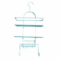 Msv Etagere de douche metal blanc