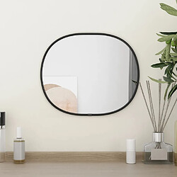 Maison Chic Miroir mural | Miroir Décoration pour Maison Salle de Bain Noir 30x25 cm -GKD16488