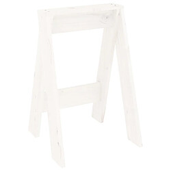 Avis vidaXL Tabourets lot de 2 blanc 40x40x60 cm bois massif de pin