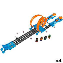 Piste acrobatique Speed & Go 4 voitures 112,5 x 22 x 25 cm 4 Unités