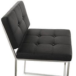 Acheter Mes Lot de 2 chaises de bar 54x45x94 cm H65 en PU noir et métal