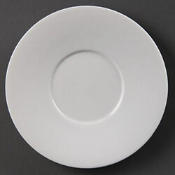 Soucoupe porcelaine blanche Olympia - Lot de 6 - Porcelaine