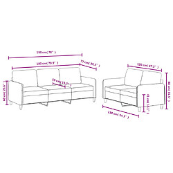 vidaXL Ensemble de canapés 2 pcs vert foncé velours pas cher