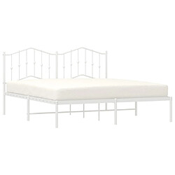 Avis Maison Chic Lit adulte - Cadre de lit métal avec tête de lit,Structure du lit Contemporain pour chambre blanc 183x213 cm -MN11961