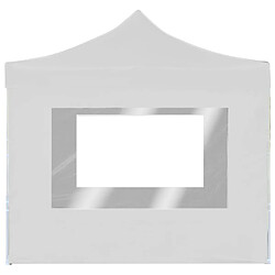 Acheter vidaXL Tente de réception pliable avec parois Aluminium 3x3 m Blanc