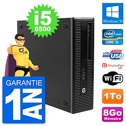 PC HP EliteDesk 800 G2 SFF Intel i5-6500 RAM 8Go Disque Dur 1To Windows 10 Wifi · Occasion 