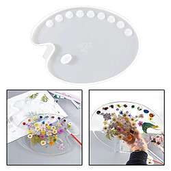 Bac à peinture Résine Moule, silicone Coulée Décoration Moules avec le Pouce Trou DIY Époxy Artiste Peinture Palette Artisanat Outil pour Enfants