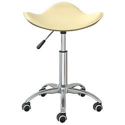 vidaXL Chaise de bureau Crème Similicuir