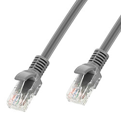 Câble Réseau Ethernet RJ45 Catégorie 6 Connexion Rapide Fiable 1m LinQ Gris