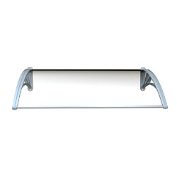 Vente-Unique Auvent de porte en aluminium 120 x 92,5 cm courbé en kit COPALINA