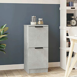 Maison Chic Buffet,Meuble de Rangement,commode pour salon,Cuisine Gris béton 30x30x70 cm Bois d'ingénierie -MN20736