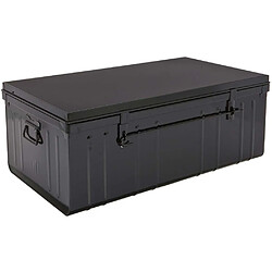 Pierre HENRY Malle habitat en acier 95 litres noir. Malle habitat en acier 95 litres noir