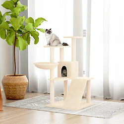 vidaXL Arbre à chat avec griffoirs en sisal Crème 94 cm 