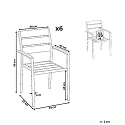 Avis Beliani Lot de 6 chaises Bois d'ingénierie Bois clair VERNIO