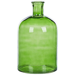 Beliani Vase décoratif PULAO fait à la main Verre 31 cm Vert