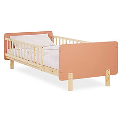 Homestyle4U Lit à barreaux rouge 90x200 Sommier 