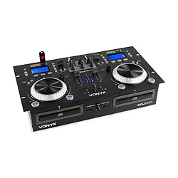  Vonyx CDJ500 Station de mixage DJ 2 lecteurs CD Bluetooth 2x USB 2 canaux