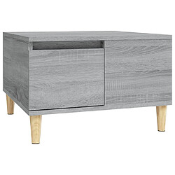 vidaXL Table basse sonoma gris 55x55x36,5 cm bois d'ingénierie