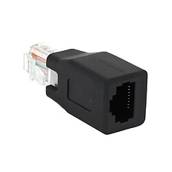 Avis rj45 m / f adaptateur mâle vers femelle connecteur de croisement de câble pour ordinateur noir