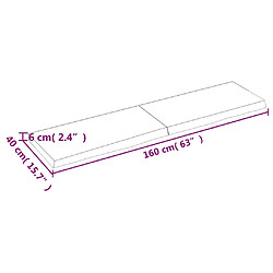 vidaXL Étagère murale 160x40x(2-6) cm bois de chêne massif non traité pas cher