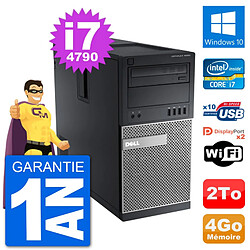 PC Tour Dell 9020 Intel Core i7-4790 RAM 4Go Disque Dur 2To Windows 10 Wifi · Occasion 