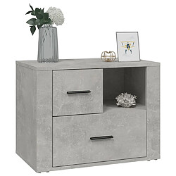 Avis Maison Chic Table de chevet,Table de Nuit,Meuble de Rangement Gris béton 60x36x45 cm Bois d'ingénierie