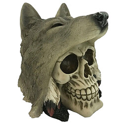 Puckator Statuette Skull tête de loup en résine