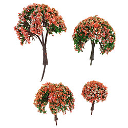 8pcs Modèles D'arbres à Fleurs échelle 1 / 75-300 HO Pour La Décoration De Paysage De Parc De Jardin