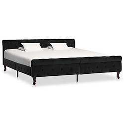 vidaXL Cadre de lit sans matelas noir velours 180x200 cm