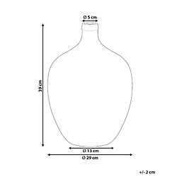 Avis Beliani Vase décoratif ROTI fait à la main Verre 39 cm Bleu clair