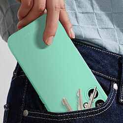 Avis Roar Coque pour iPhone 16 Silicone Mat Soft Touch Caméra Protégée Vert Pâle