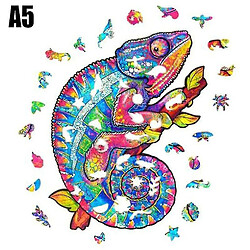 Universal (A5) Puzzle en bois en bois Unique Animal Chameleon Forme Best Cadeaux Adultes pour les enfants