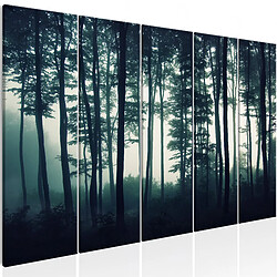 Decoshop26 Tableau toile de décoration murale impression premium en 5 parties sur châssis en bois motif Forêt noire 200x80cm 11_0017995 