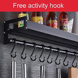 Acheter Wewoo 50cm 8 crochets cuisine multi-fonction support de suspension murale assaisonnement rack de stockage noir