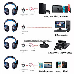 GUPBOO G2000 Gaming Headset Casque Filaire avec Micro Stéréo Basse Profonde pour PS4 PS5 XBOX pas cher