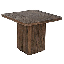 Pegane Table d'appoint en bois recyclé coloris naturel - longueur 41 x profondeur 41 x Hauteur 50 cm pas cher