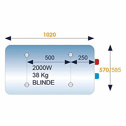 Chauffe eau électrique INITIO 150L blindé horizontal sortie droite D570 ARISTON 3010895