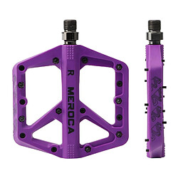 Vélo VTT Pédales BMX Roulement Scellé 9/16 '' Large Plateforme Violet