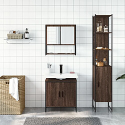 Avis Maison Chic Armoire de Bain | Ensemble de 3 meubles salle de bain Chêne marron -GKD36585