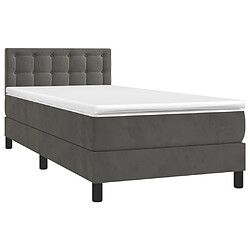 Avis Sommier à lattes et LED,Cadre à lattes de lit avec matelas pour Adulte Gris foncé 80x200cm -MN41062