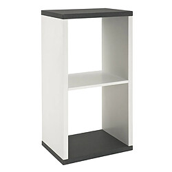 Pegane Etagère coloris optique granit-blanc - Dim : L 43 x P 30 x H 84 cm