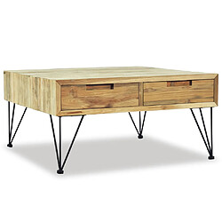 Avis vidaXL Table basse 80x80x40 cm Teck massif