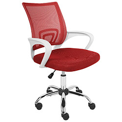 Beliani Chaise de bureau Rouge SOLID 